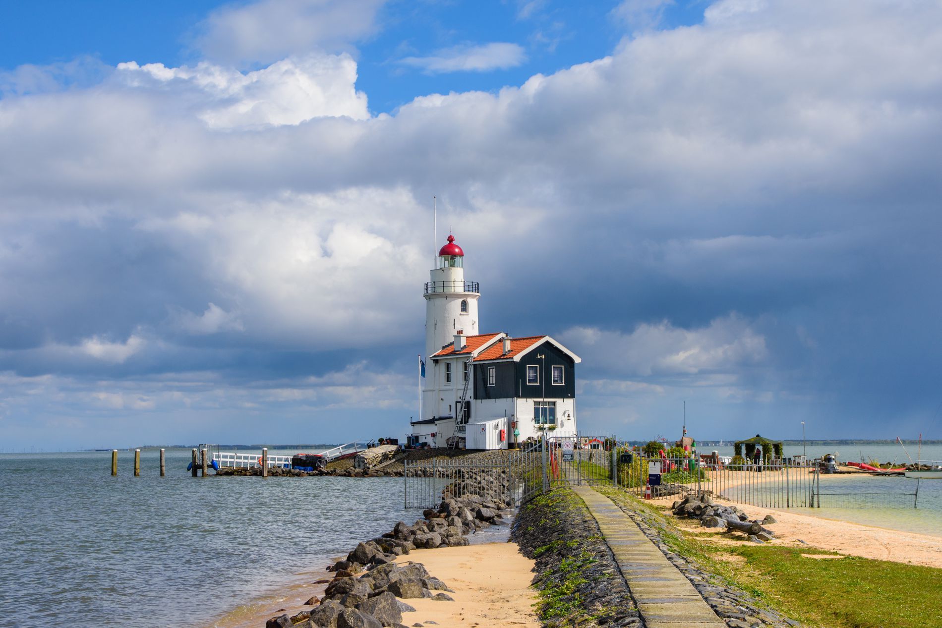 Marken lighthouse, Holland by Touqeer Ansar