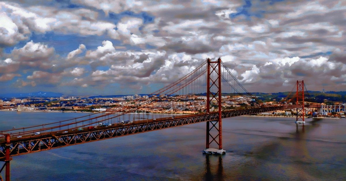 25 de Abril Bridge, Almada, Portugal by Paulo Janela