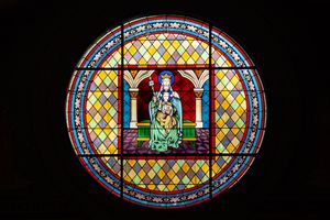 Stained-Glass Madonna and Child