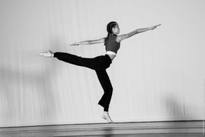 Extended Leap – Dance in Flight (B&W)