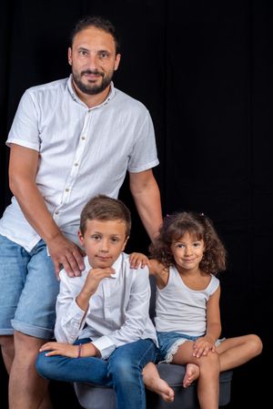 Family Trio in Studio