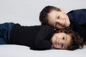 Siblings on the Pillow