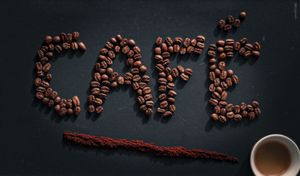 Coffee Spelled in Beans